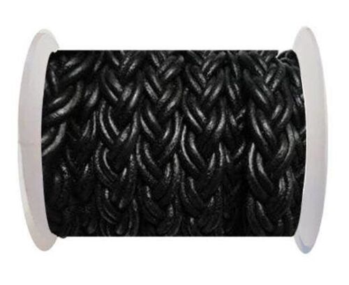 FLAT BRAIDED CORDS-10MM- TWIST STYLE- BLACK