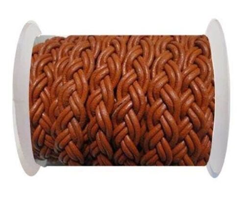 FLAT BRAIDED CORDS-10MM- TWIST STYLE- BURNT SIENA