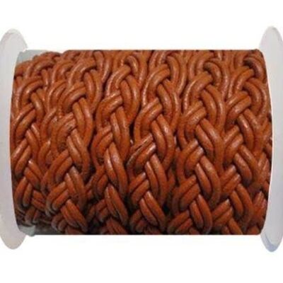 FLAT BRAIDED CORDS-10MM- TWIST STYLE- BURNT SIENA