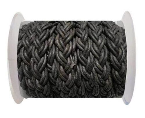 FLAT BRAIDED CORDS-10MM- TWIST STYLE- VINTAGE BLACK