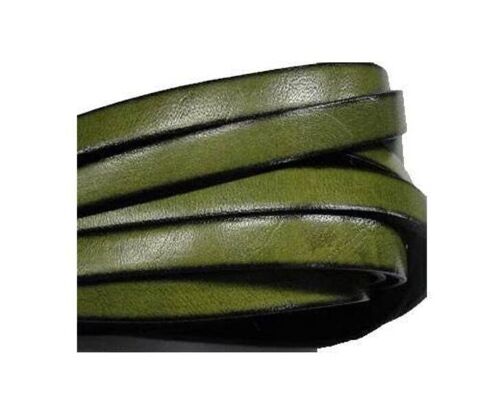 FLAT ITALIAN - -8MM*2MM - GREEN WITH EDGES