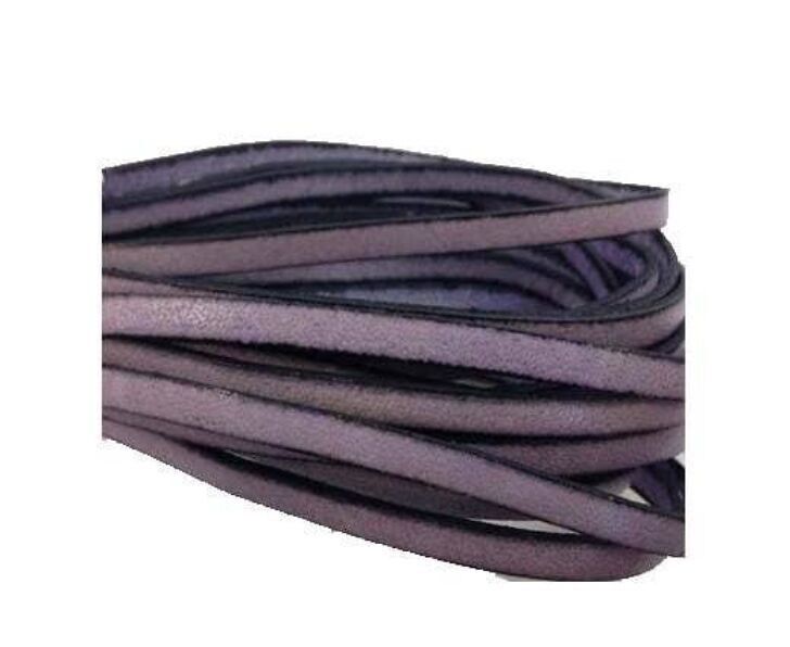 FLACHES LEDER 5 MM – ITALIENISCHER STIL – HELLLILA