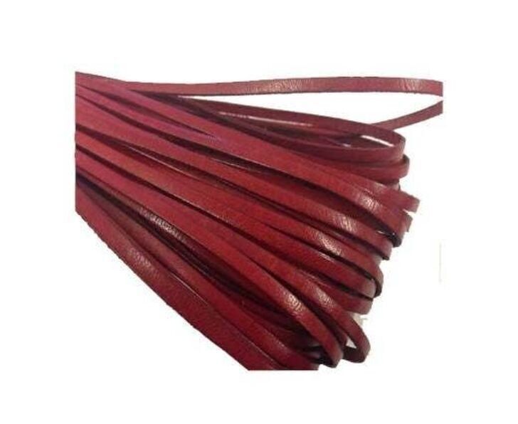 FLACHES LEDER ITALIENISCH - 4 MM - ROT