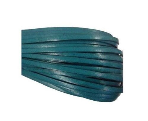 FLAT LEATHER ITALIAN - 4 MM - TURQUOISE