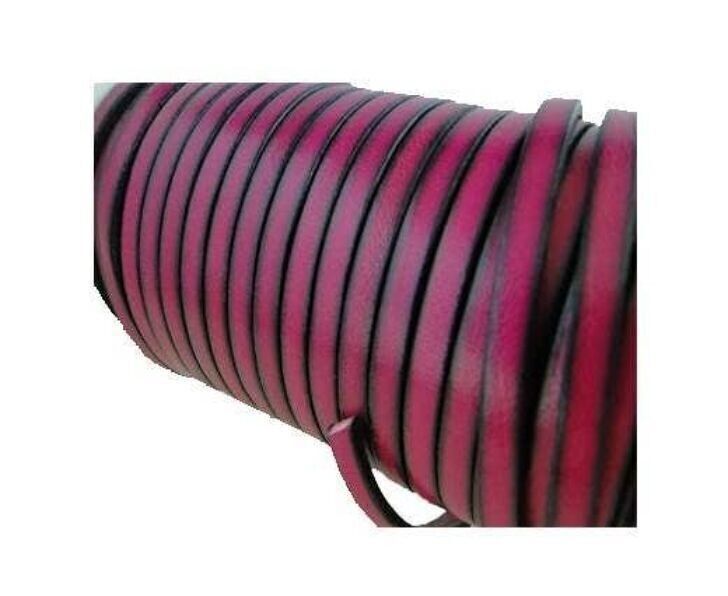 CUIR PLAT ITALIEN 5MM - FUCHSIA VINTAGE