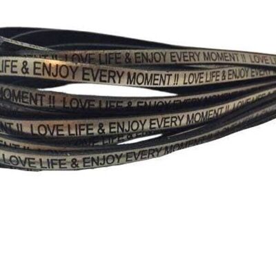 LOVE LIFE & ENJOY EVERY MOMENT - 5MM - METALLIC GOLD