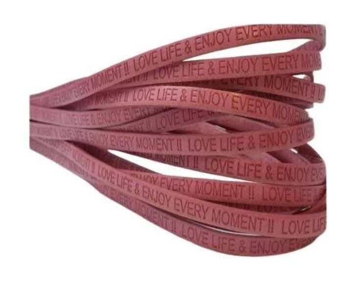 LIEBE DAS LEBEN UND GENIEßE JEDEN MOMENT – 5 MM – ROSA