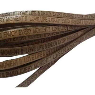 LOVE LIFE & ENJOY EVERY MOMENT - 5MM - TAUPE