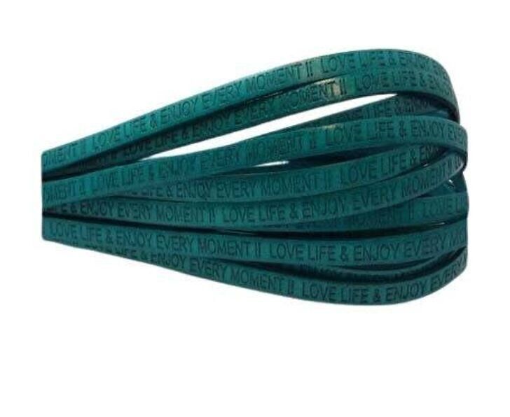 LIEBE DAS LEBEN UND GENIEßE JEDEN MOMENT – 5 MM – TÜRKIS