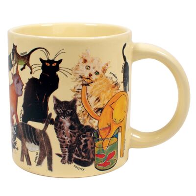 Tazza da caffè artistica con gatti