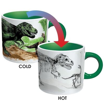 Taza de café de dinosaurio | sensible a la temperatura