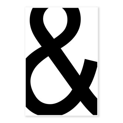 Ampersand & Sign Typography Art Print 50x70cm