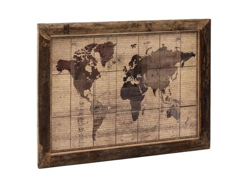 Wandbild World Map 120x90