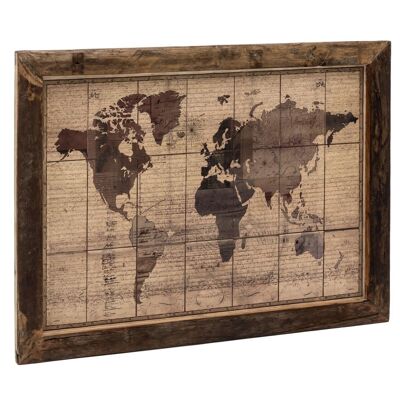 Wandbild World Map 120x90