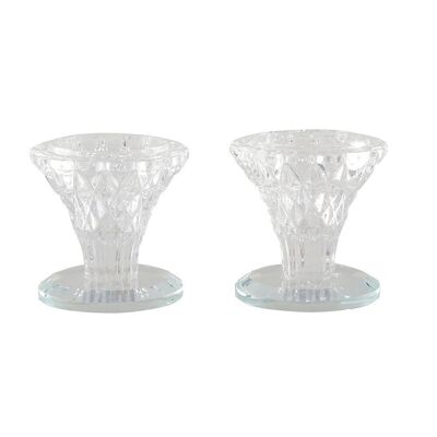 CRYSTAL CANDLE HOLDER - SET OF 2