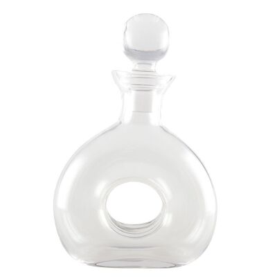 DECANTER PER WHISKY IN VETRO CON FORO 19X27,5CM