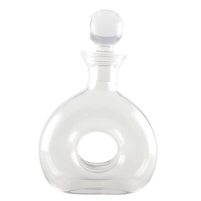 GLASS WHISKEY DECANTER WITH HOLE 19X27.5CM