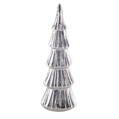 SAPIN DORE DECORATIF EN VERRE H25CM