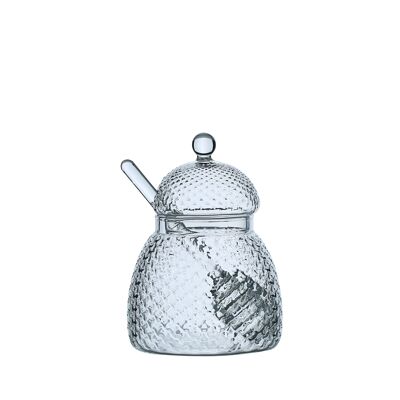 HONEY JAR WITH GLASS SPOON 400ML