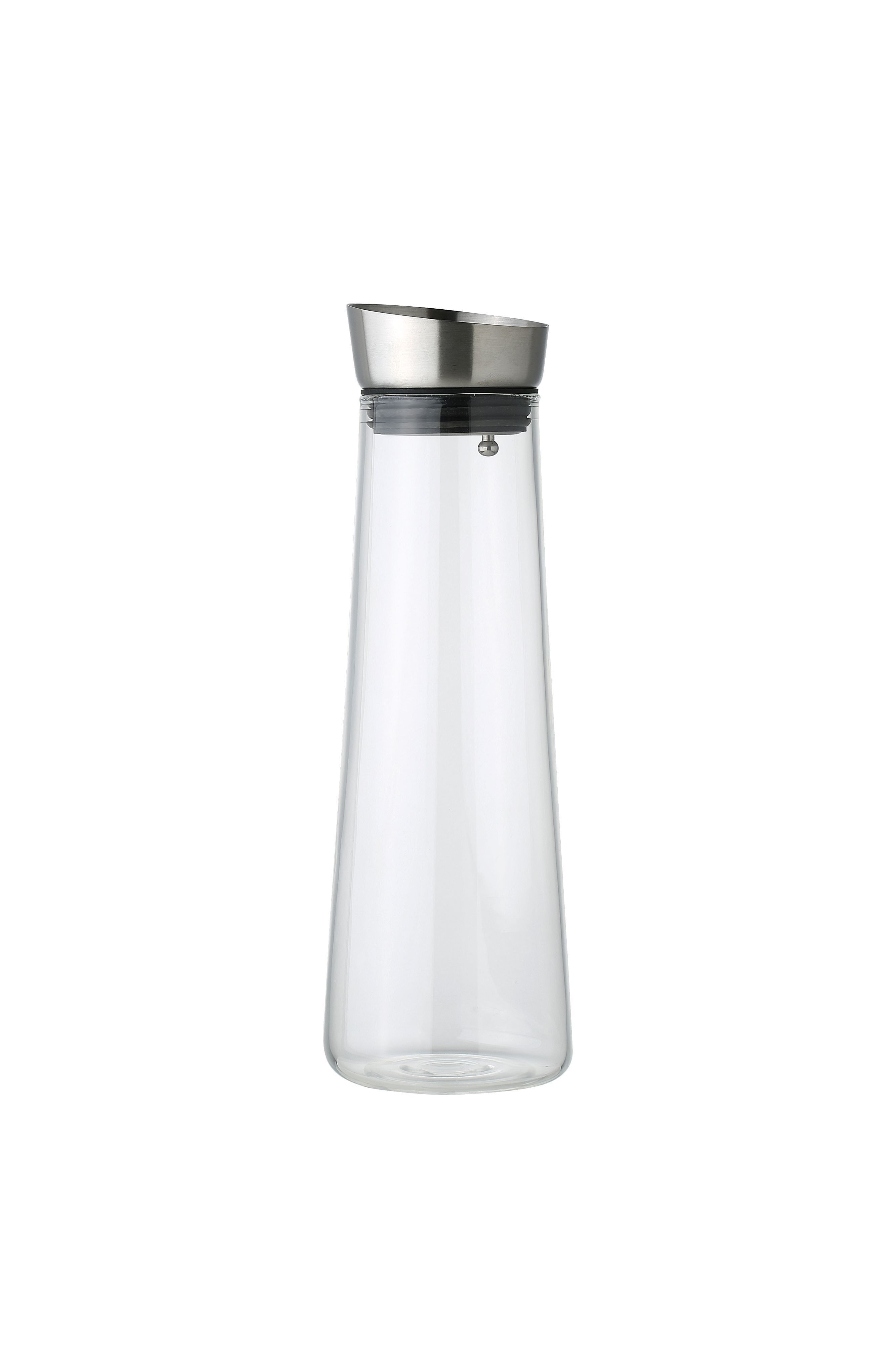Glass pitcher with metal cap 1.2l