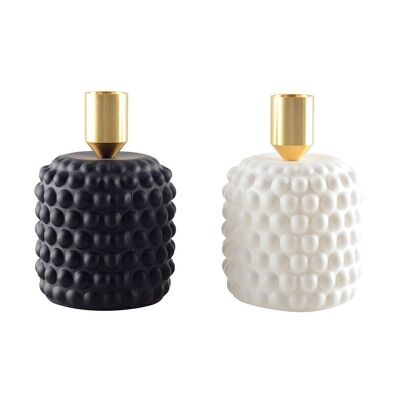 BOUGEOIRS BULLES NOIR ET BLANC - LOT DE 2