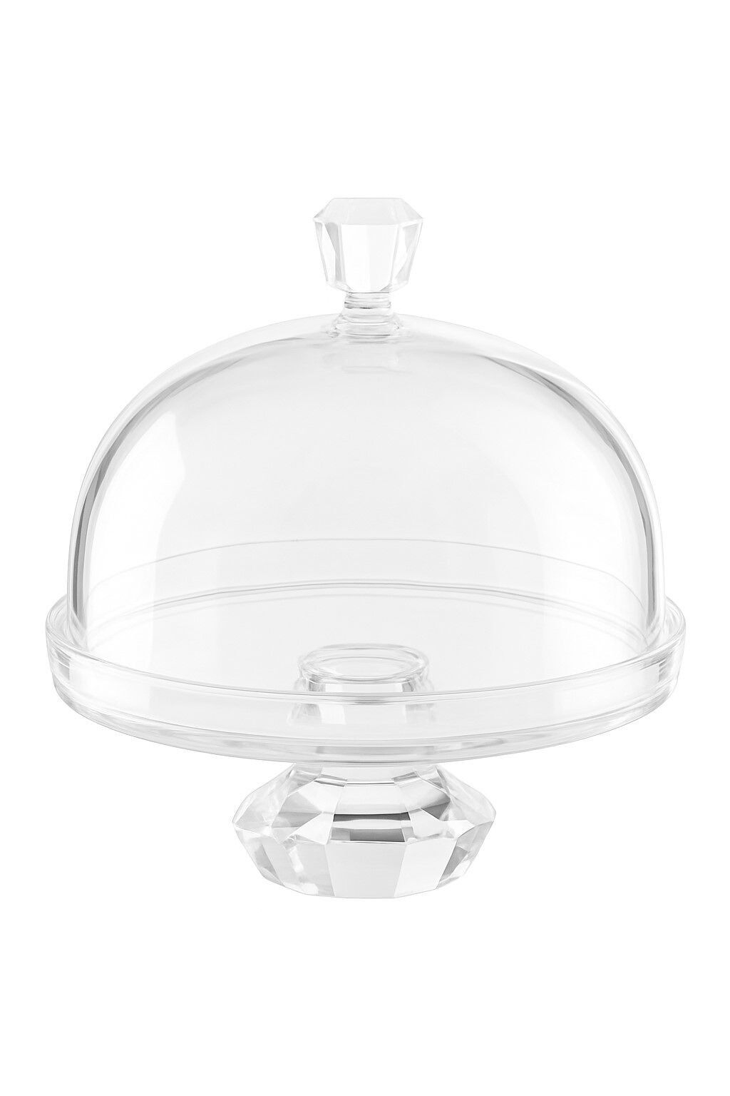 Alzata per torta in vetro diamantato