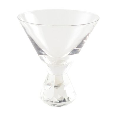 MARTINI GLASSES WITH DIAMOND STEM - SET OF 4