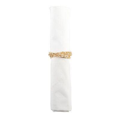 GOLD CHAIN NAPKIN RING - SET OF 4