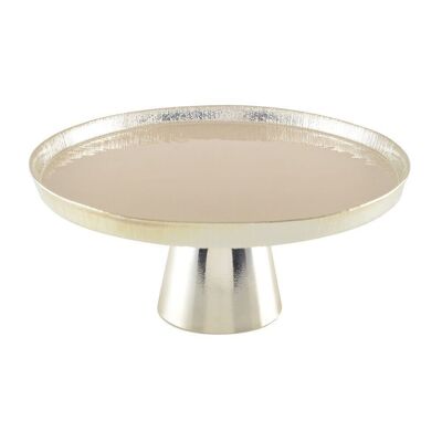 PIE DISH ON FOOT CREAM 28CM