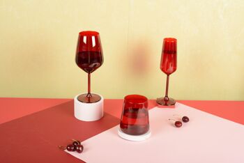 VERRES A VIN ROUGE - LOT DE 6 3