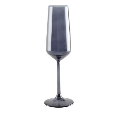 BLACK CHAMPAGNE FLUTES - SET OF 6