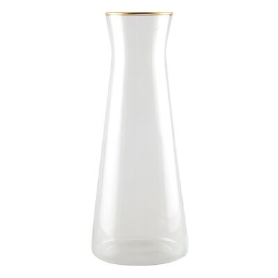 DECANTER WITH MAT GOLD EDGE H28CM