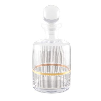WHISKEY DECANTER WITH BLACK AND GOLDEN THREAD H20.5CM