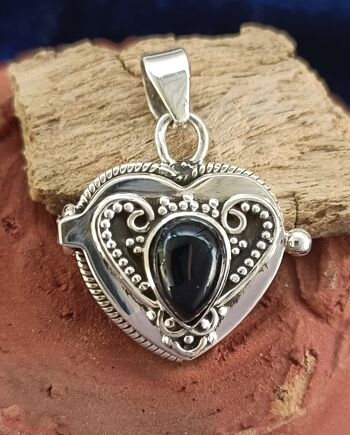 Kaufen Sie Gift Anhänger Schwarzer Onyx Sterling Silber Handgefertigter  Anhänger zu Großhandelspreisen