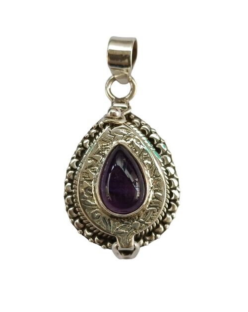 Poison Pendant Amethyst 925 Sterling Silver Handmade Pendant.