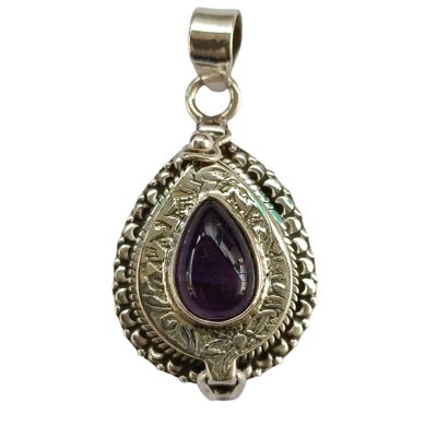 Poison Pendant Amethyst 925 Sterling Silver Handmade Pendant.