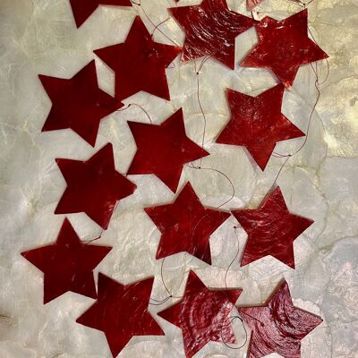 Capiz-Guirlande de coquillages  étoiles * Déco Noël