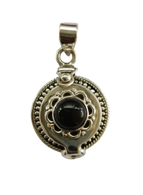 Poison Pendant Black Onyx Sterling Silver Handmade Pendant