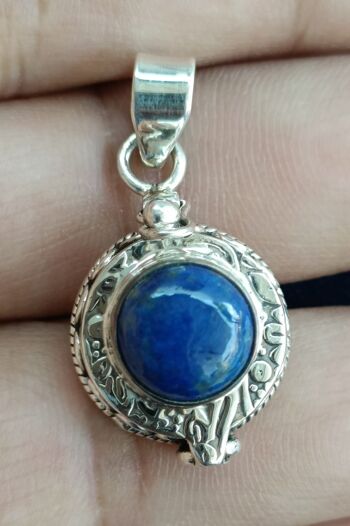 Pendentif Poison Lapis Lazuli 925 Pendentif fait main en argent 2