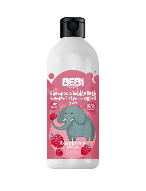 Shampooing & Bain Moussant 2en1 pour Enfants FRAMBOISE - Barwa
