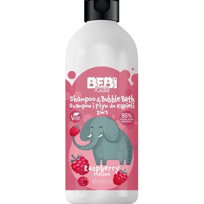 Shampooing & Bain Moussant 2en1 pour Enfants FRAMBOISE - Barwa