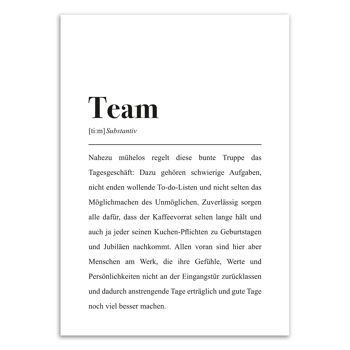 Définition de l'équipe : affiche DIN A4 pour les collègues 2