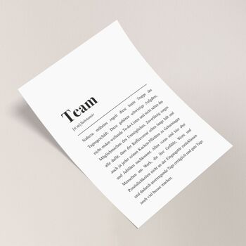 Définition de l'équipe : affiche DIN A4 pour les collègues 3