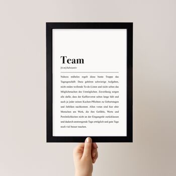Définition de l'équipe : affiche DIN A4 pour les collègues 5