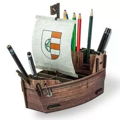 Caja de bolígrafos velero