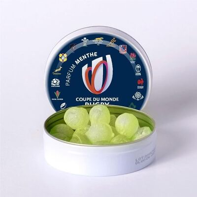 Bonbons officiels Coupe du Monde Rugby France 2023 (Menthe avec logos)