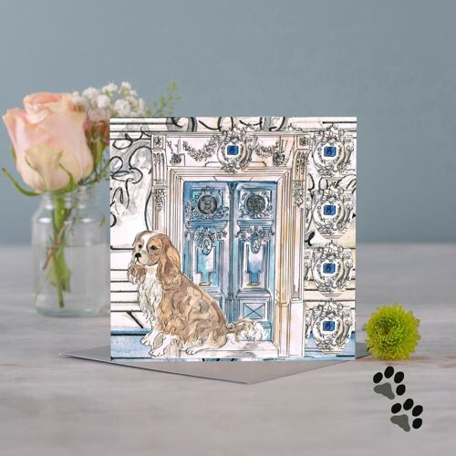 At home with king charles greeting card