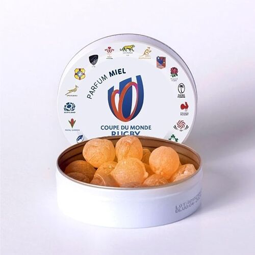 Bonbons officiels Coupe du Monde Rugby France 2023 (Miel avec logos)