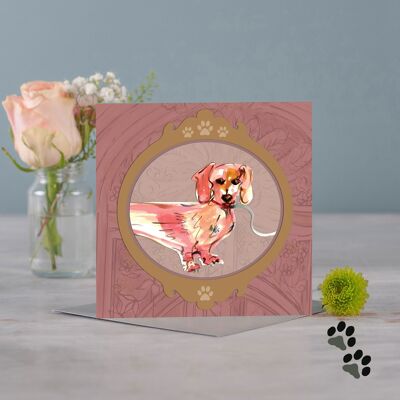 Picture this dachshund greeting card