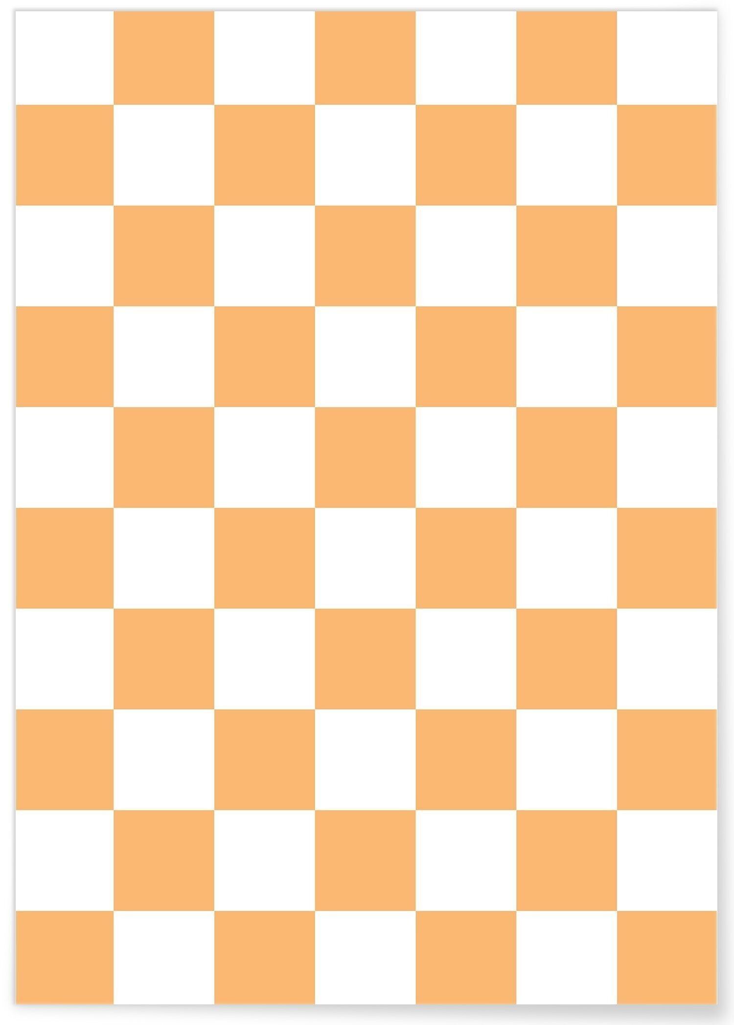 Poster a scacchiera arancione